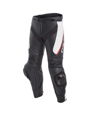 PANTALON CUIR DAINESE DELTA3 PELLE NOIR BLANC ROUGE Amélioration de cerveau avec